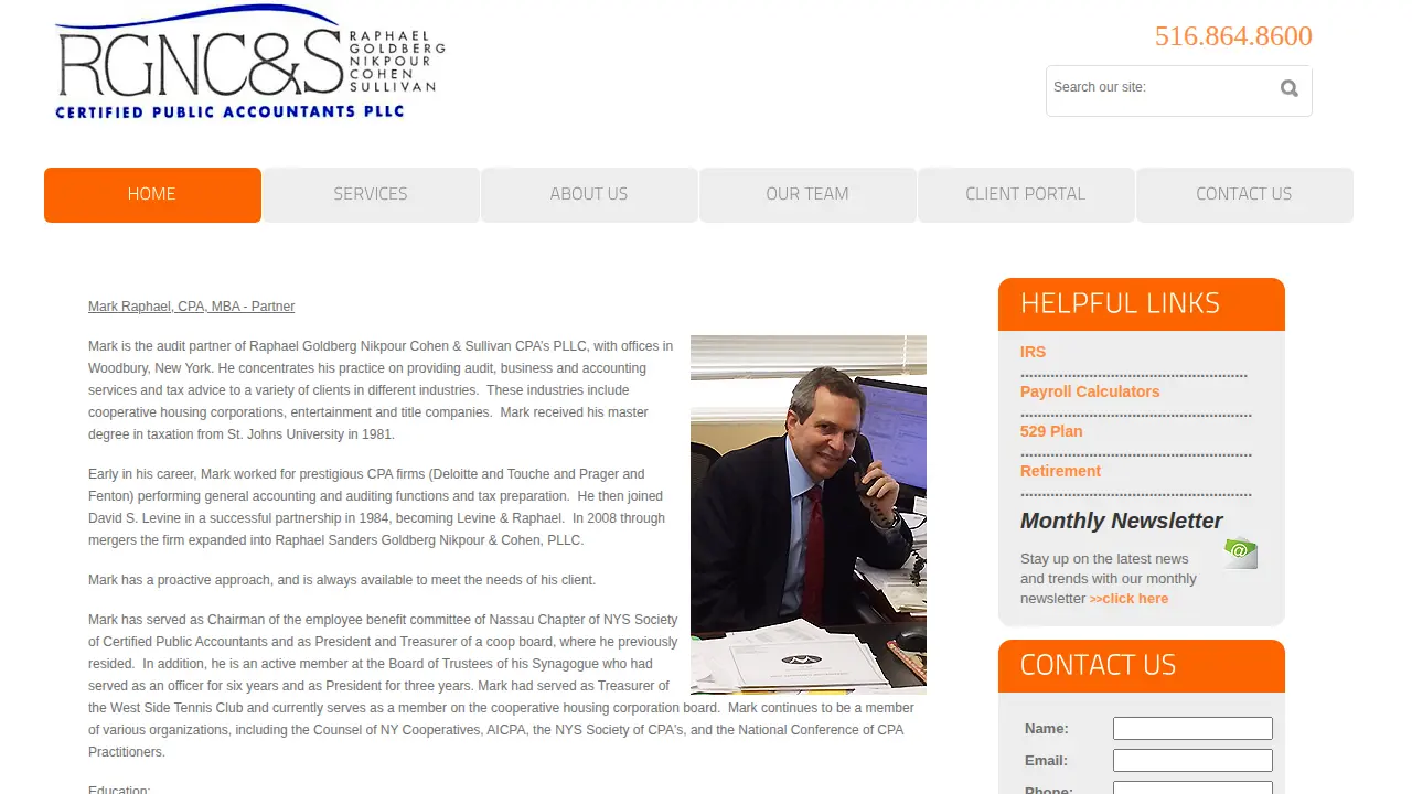 Raphael Goldberg Nikpour Cohen & Sullivan CPA's PLLC page