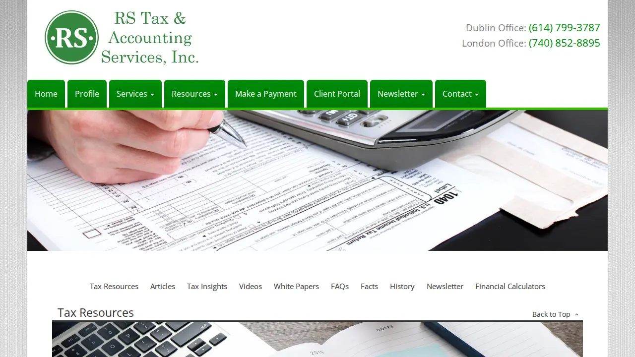 R S Tax & Accounting Services LLC page