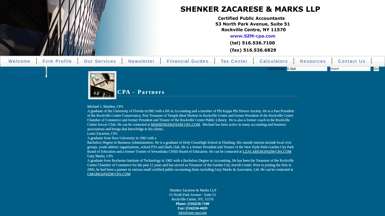 Rubenstein Shenker & Zacarese page