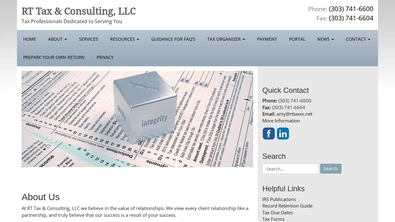 rt tax & consulting page