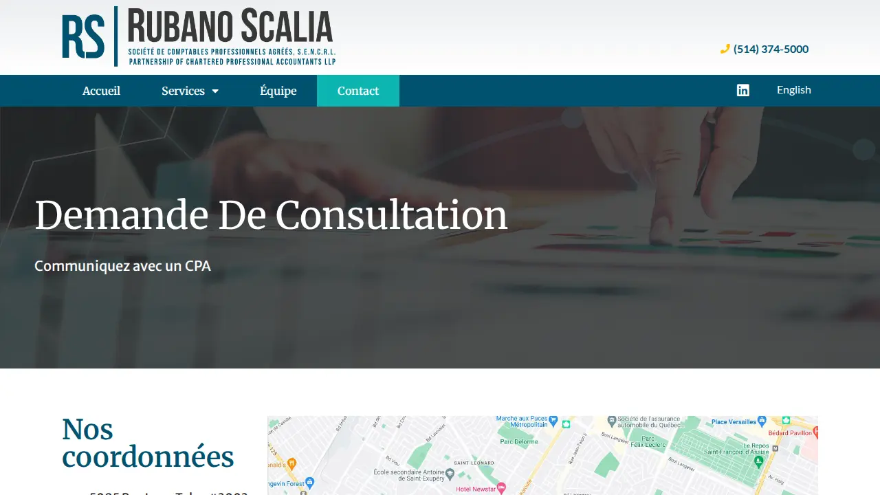 Rubano Scalia S.E.N.C.R.L | Société de Comptables Professionnels Agréés page