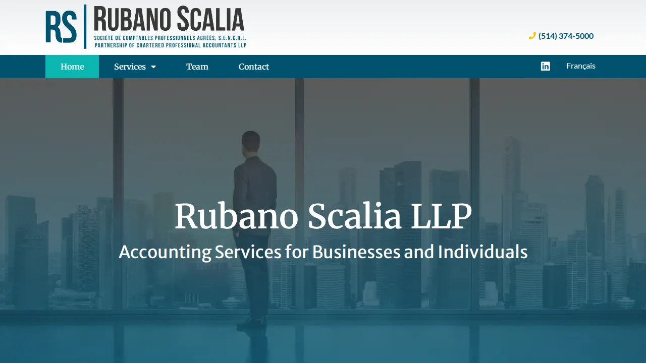Rubano Scalia S.E.N.C.R.L | Société de Comptables Professionnels Agréés page