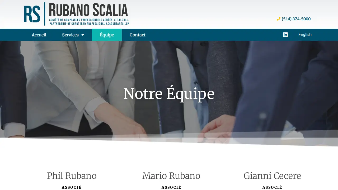 Rubano Scalia S.E.N.C.R.L | Société de Comptables Professionnels Agréés page