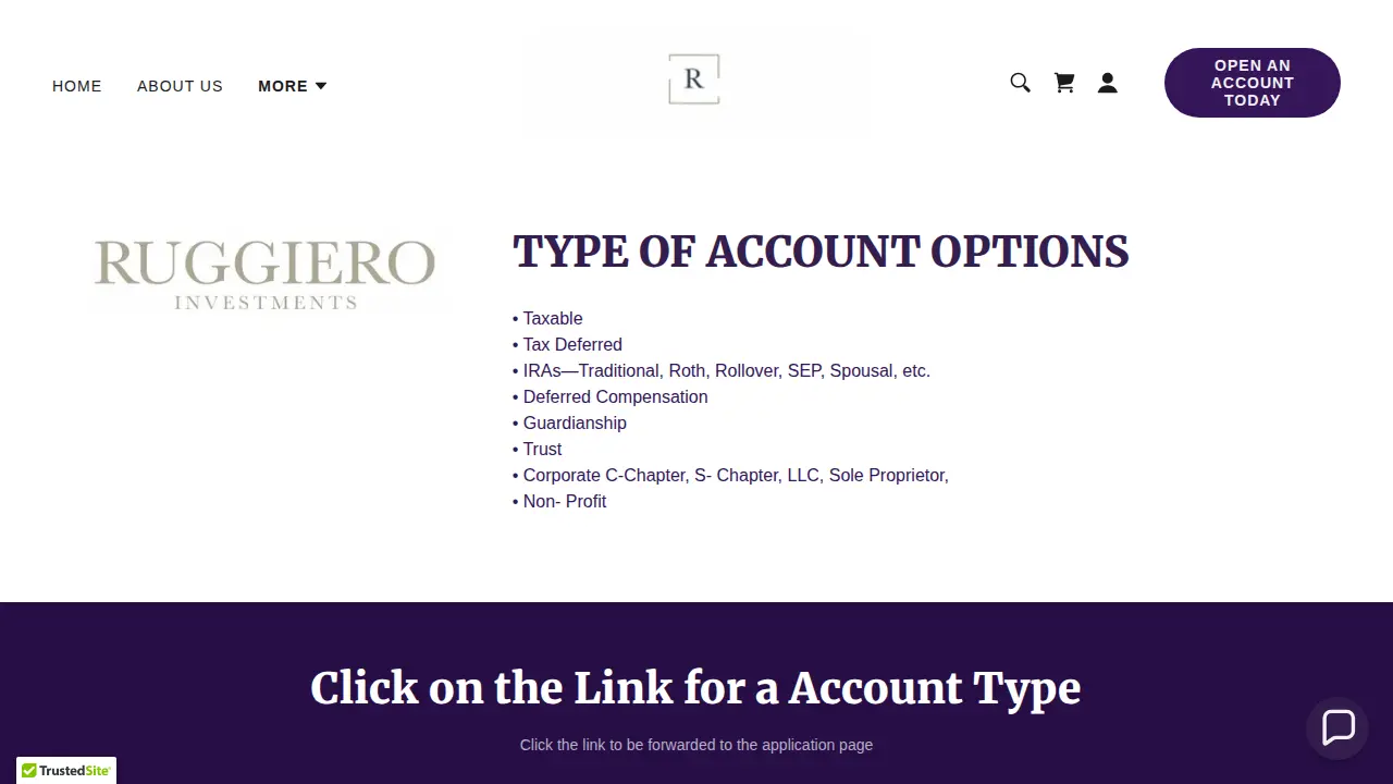 Ruggiero Investments page