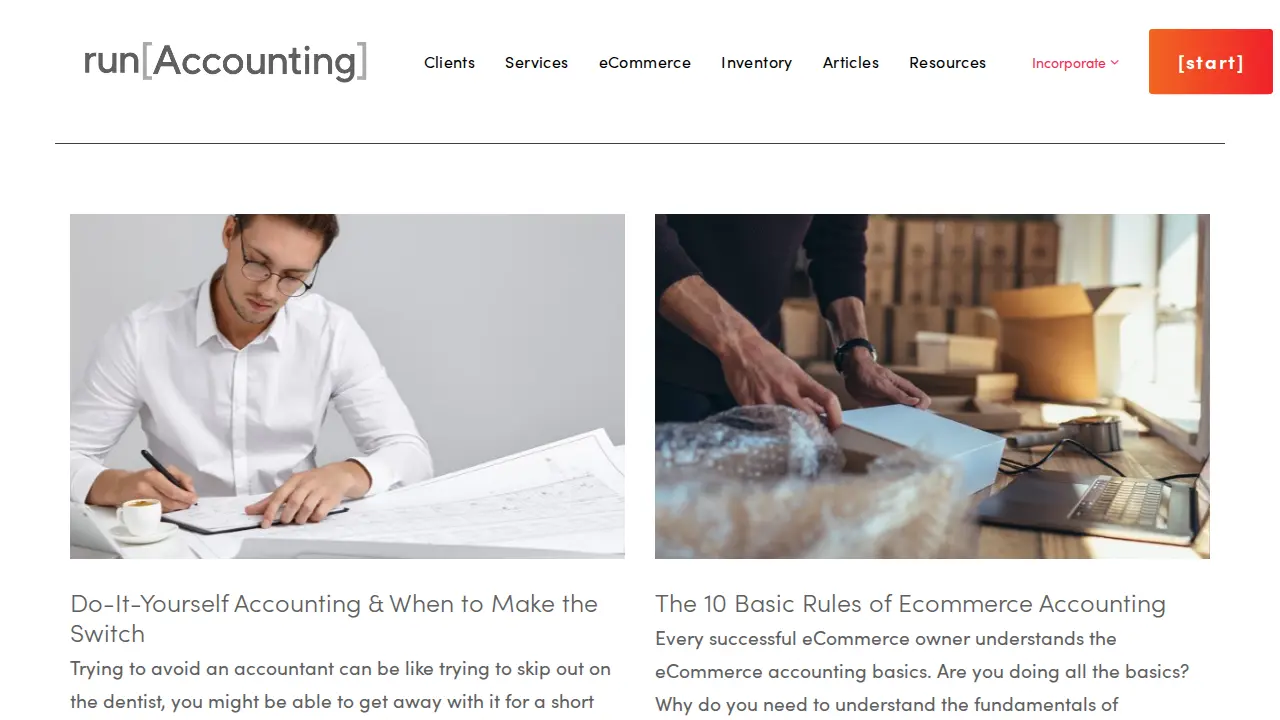 Run Accounting page