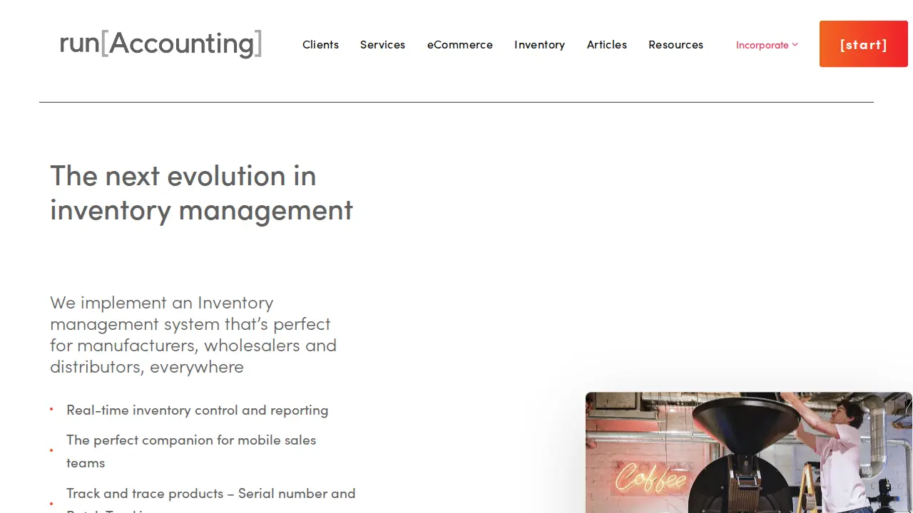Run Accounting page