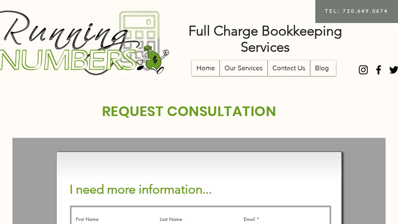 Running Numbers LLC page