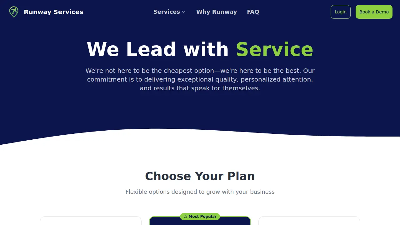 Runway Services page