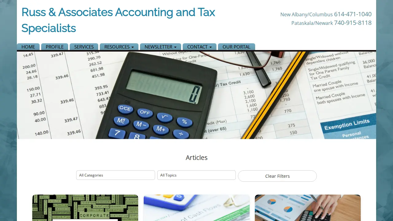 Russ and Associates Accounting Services page