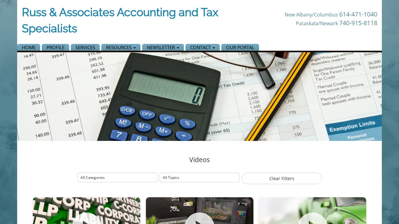 Russ and Associates Accounting Services page