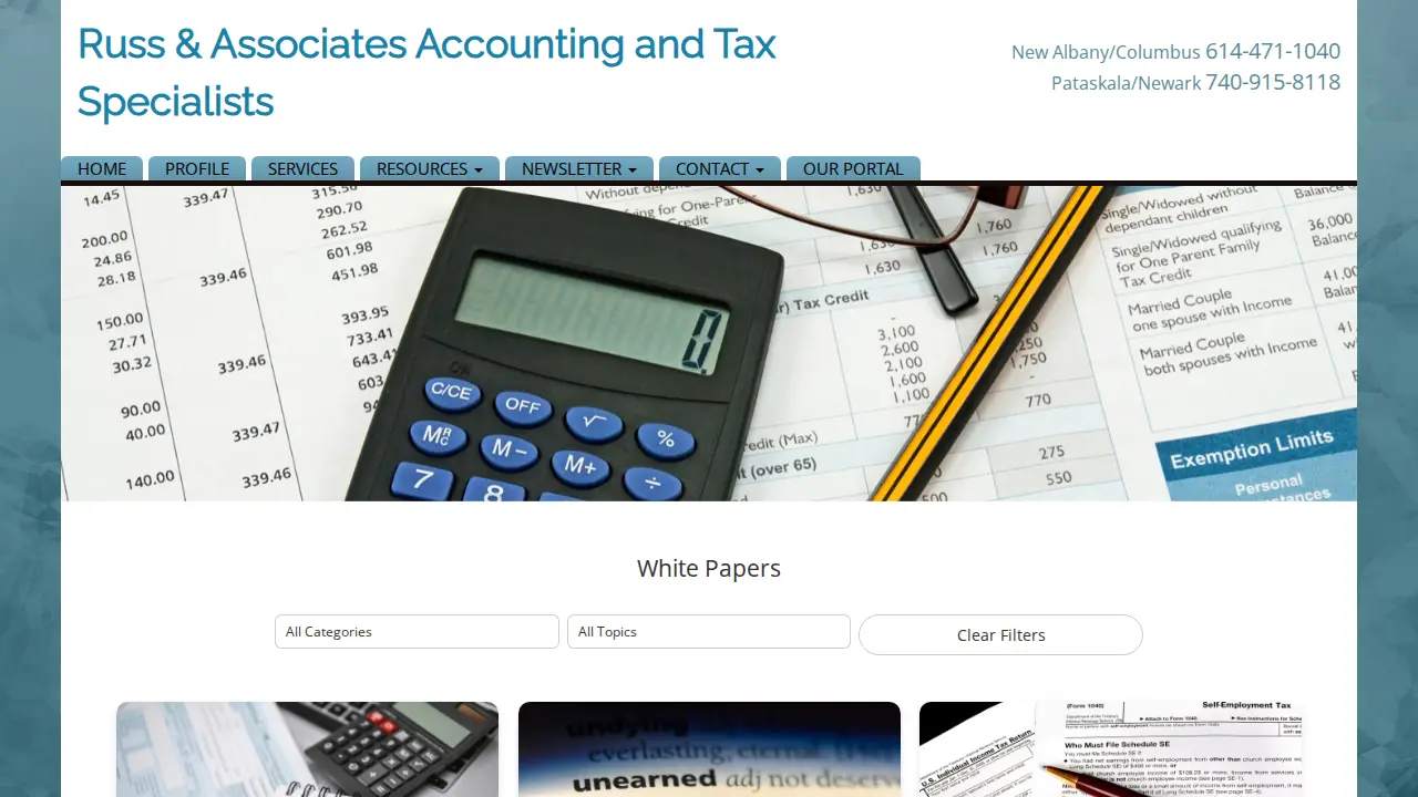 Russ and Associates Accounting Services page