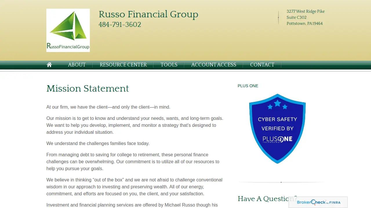 Russo Financial Group page
