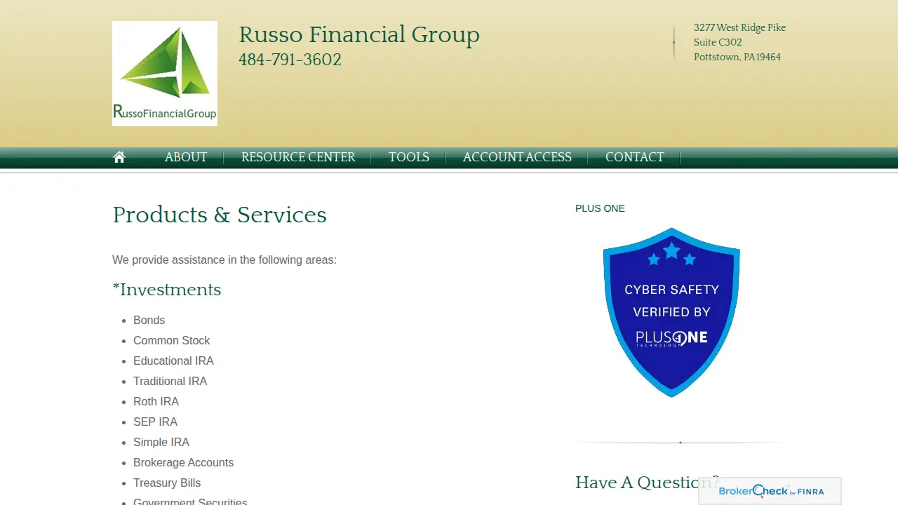 Russo Financial Group page
