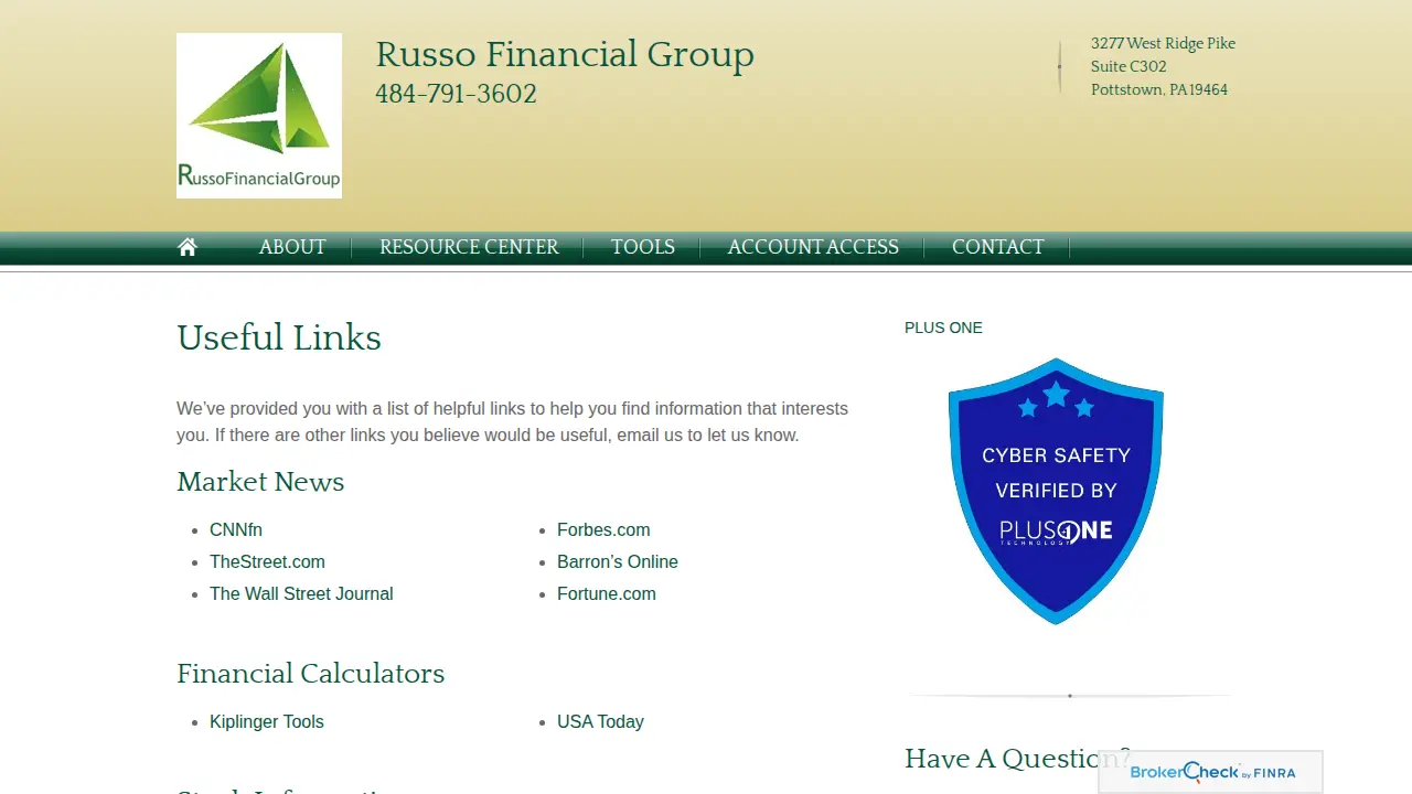 Russo Financial Group page