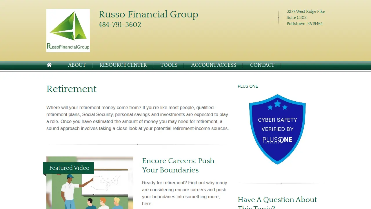 Russo Financial Group page