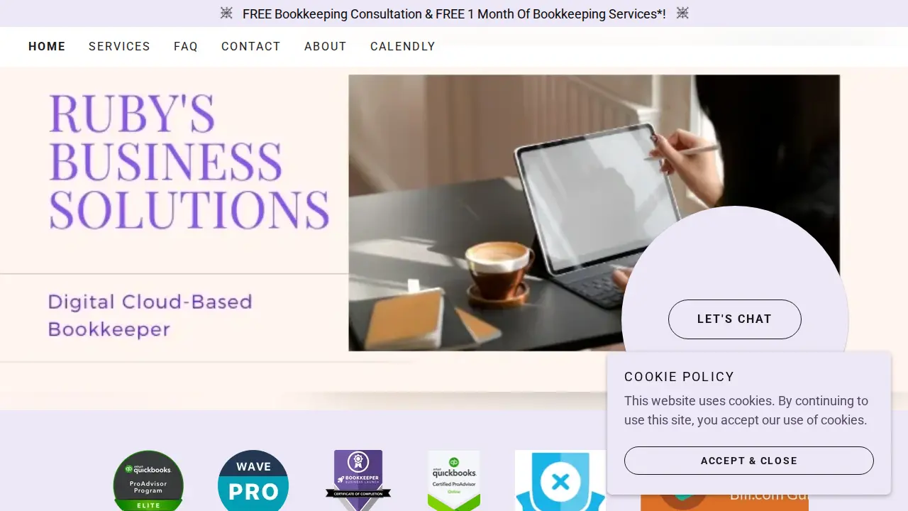 Ruby's Business Solutions LLC website