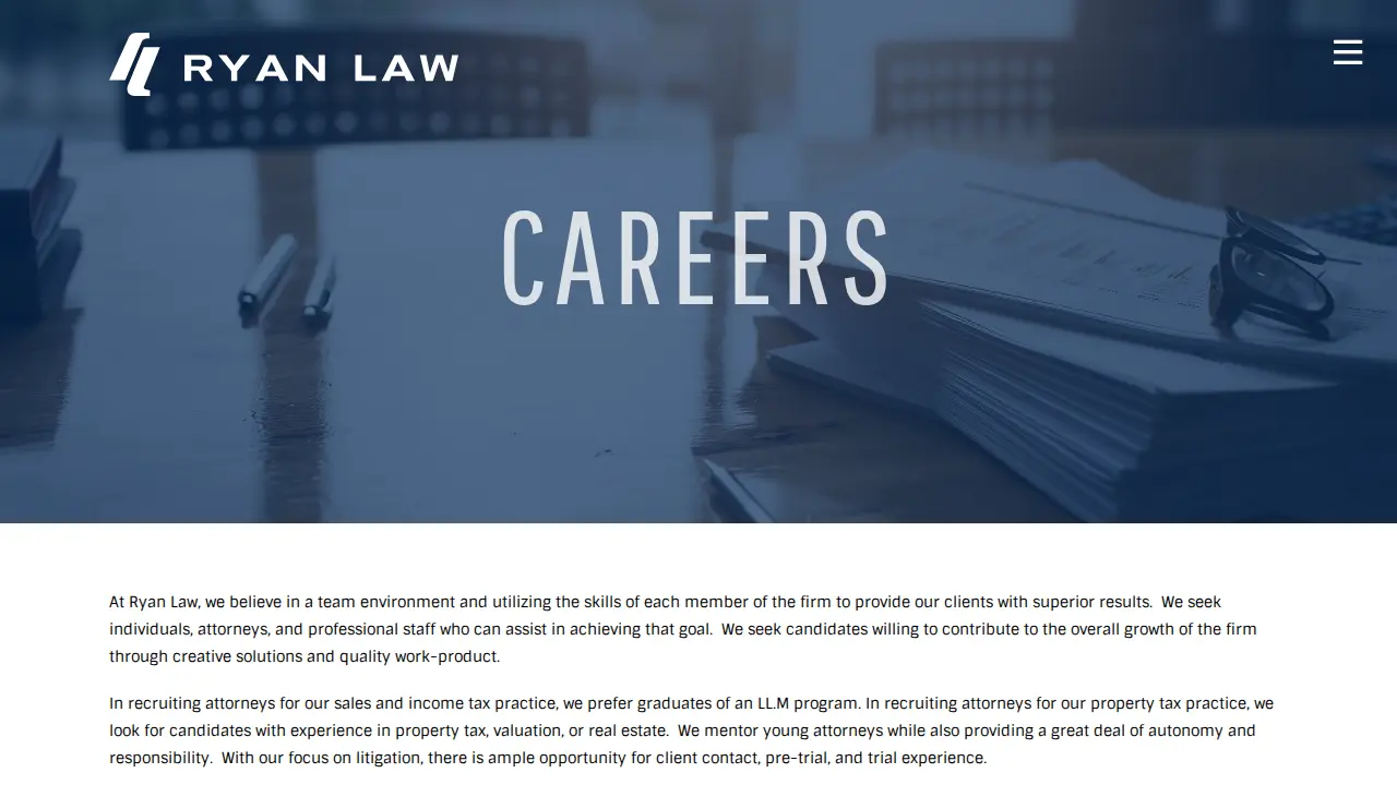 Ryan Law Firm page