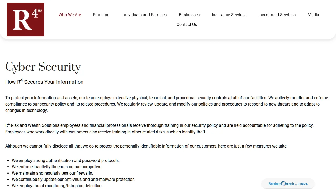 R4 Risk & Wealth Solutions page