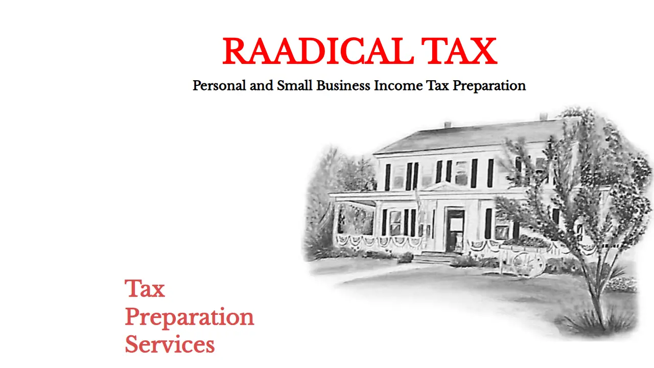 Raadical Tax Services page