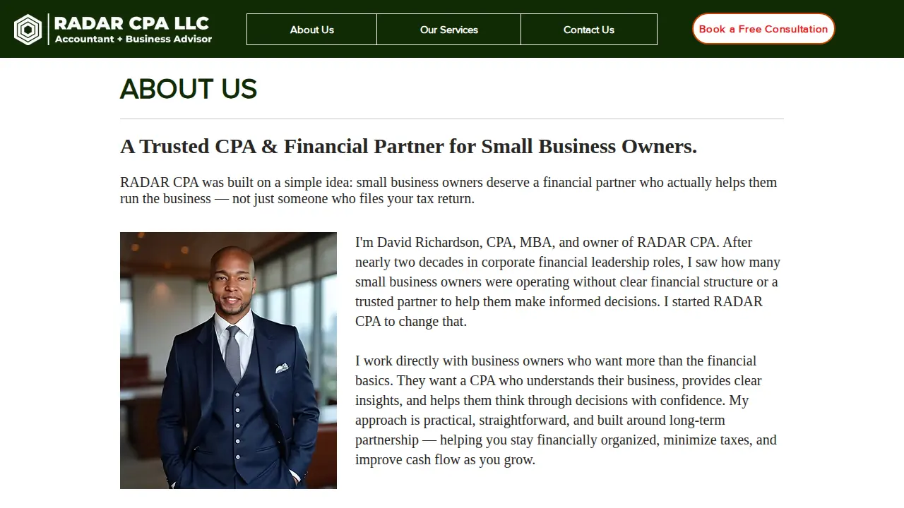 RADAR CPA LLC page