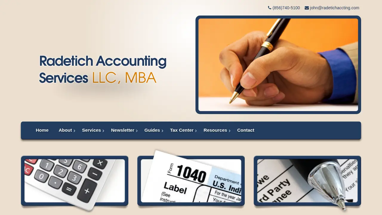 Radetich Accounting Services website