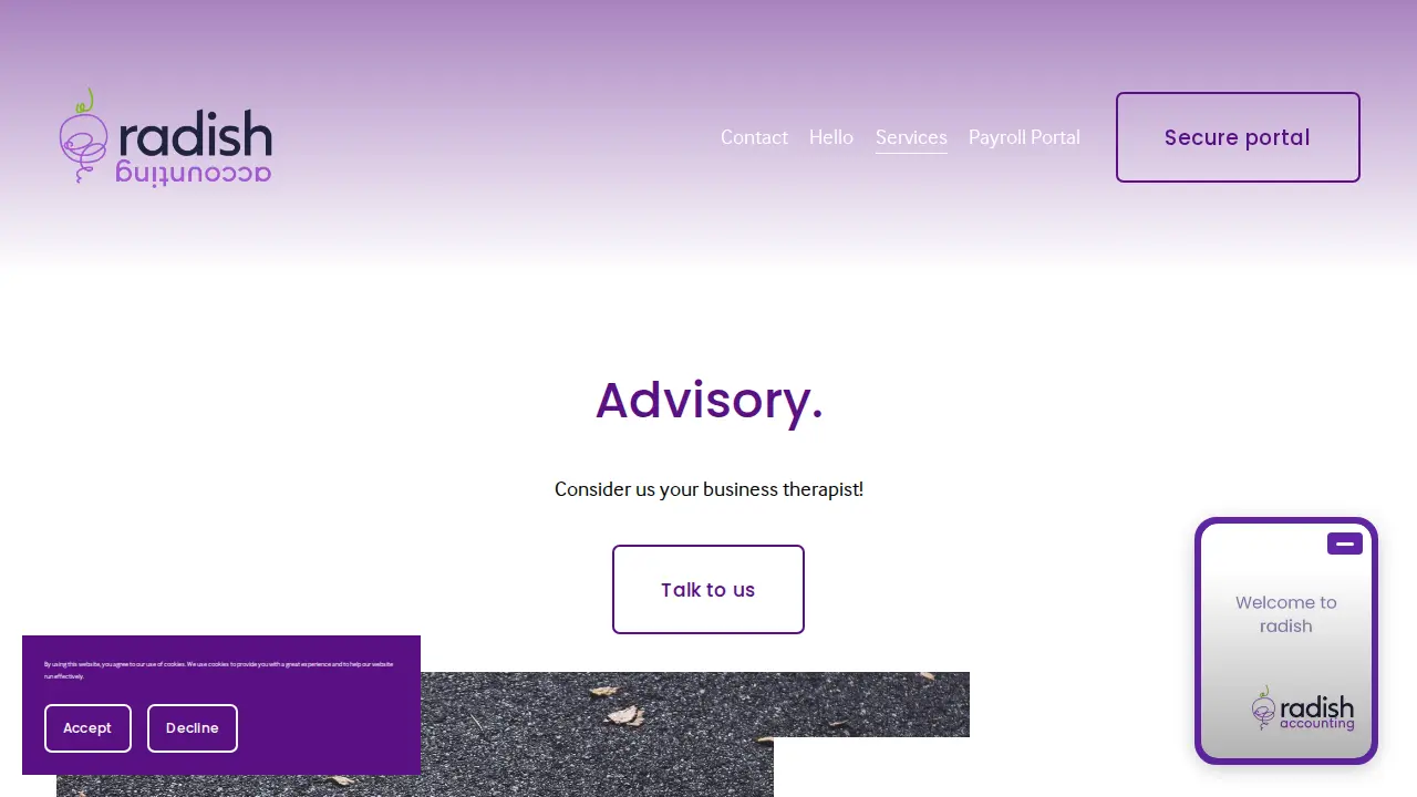 radish accounting page