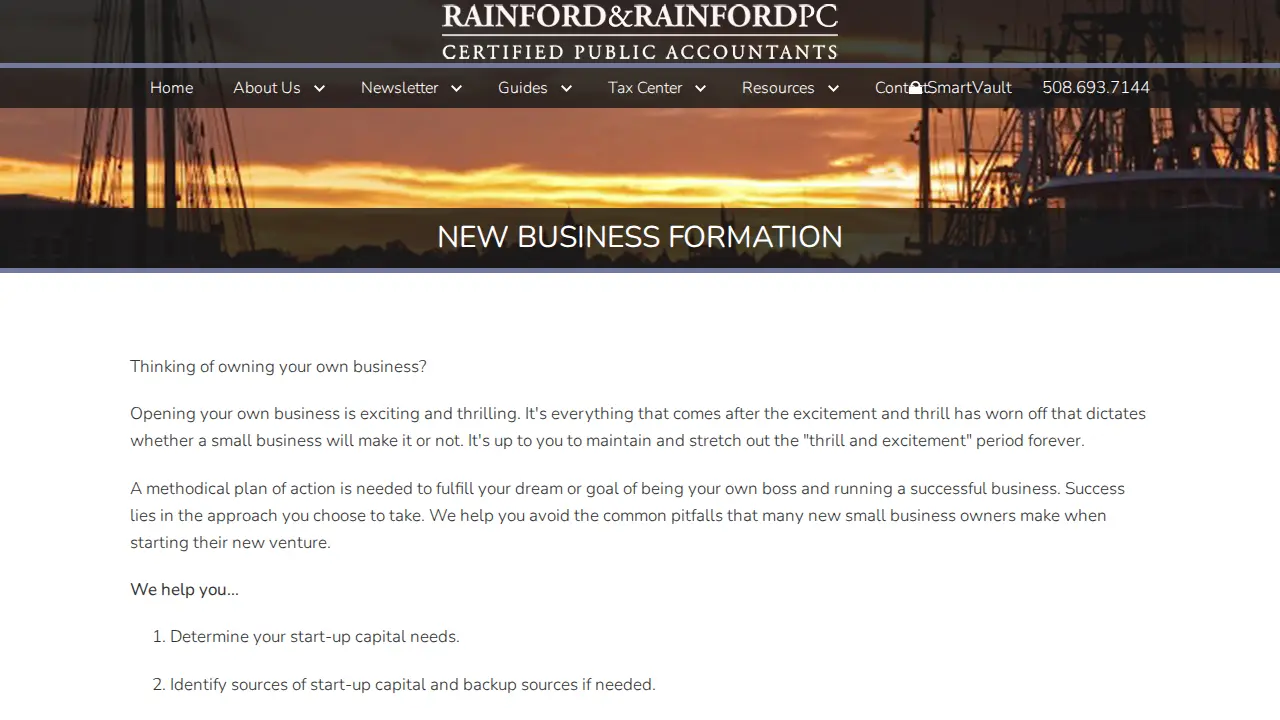 Rainford & Rainford PC page