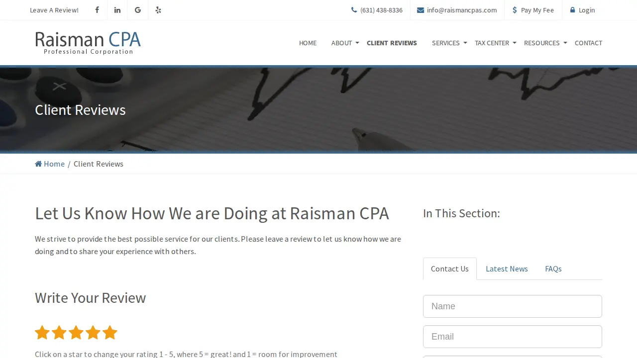 Raisman CPA P.C. page