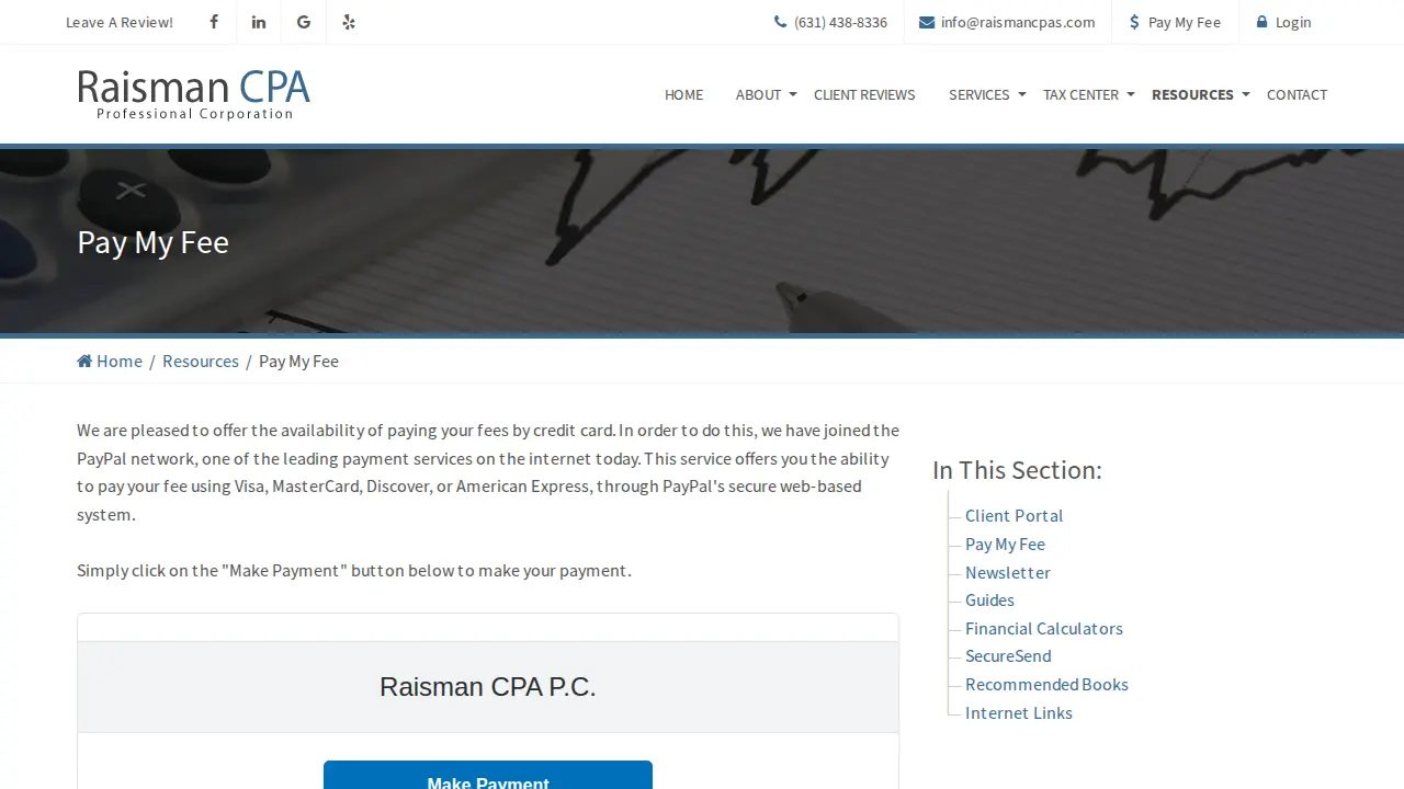 Raisman CPA P.C. page