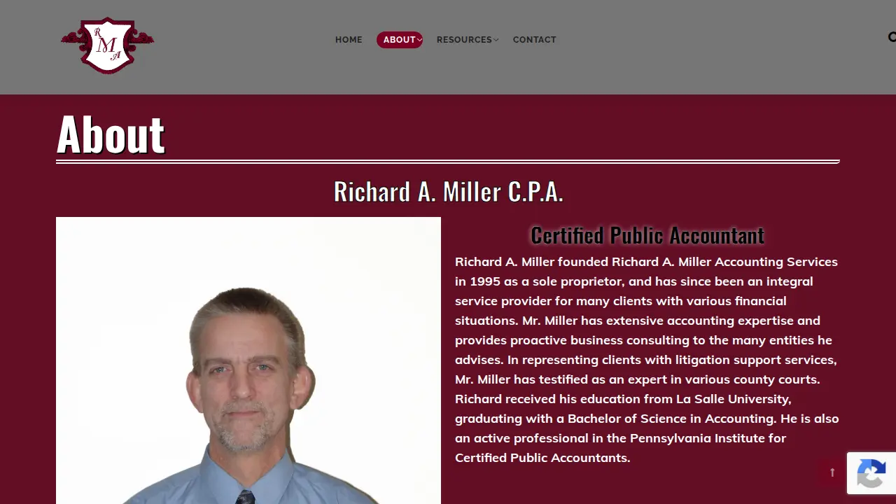 Richard A Miller CPA, PC. page