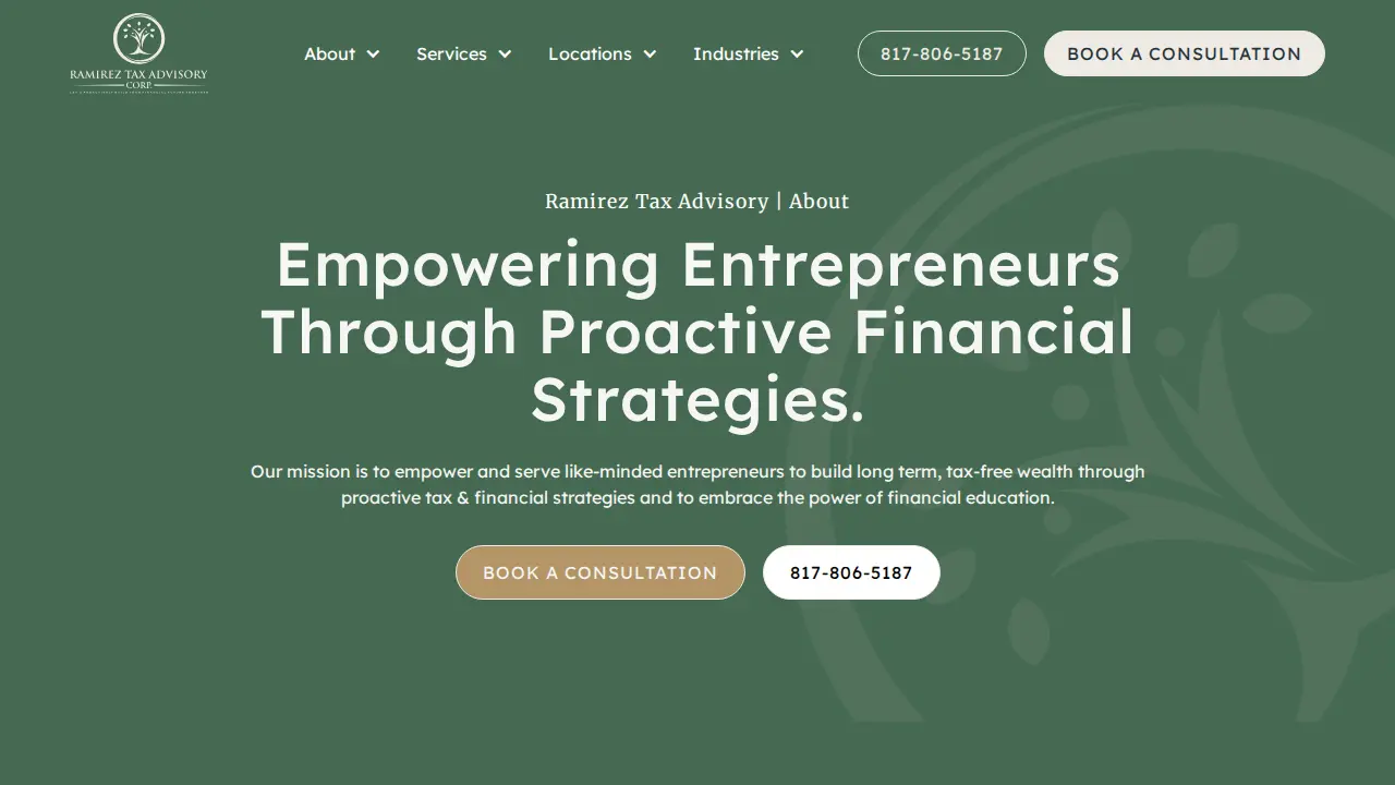 Ramirez Tax Advisory Corp. page