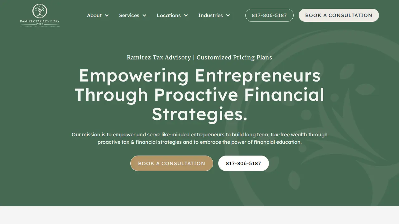 Ramirez Tax Advisory Corp. page
