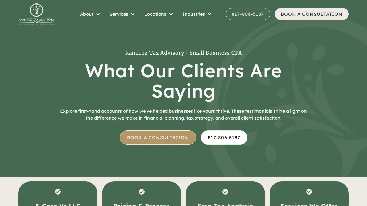 Ramirez Tax Advisory Corp. page