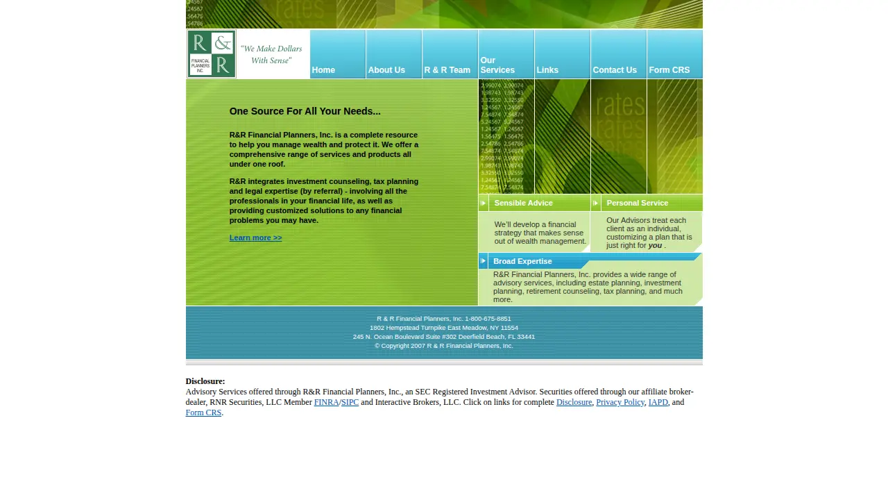 R & R Financial Planners Inc