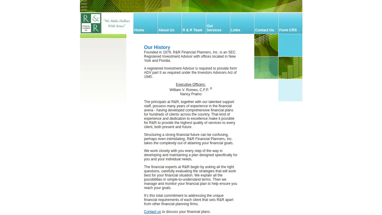 R & R Financial Planners Inc page