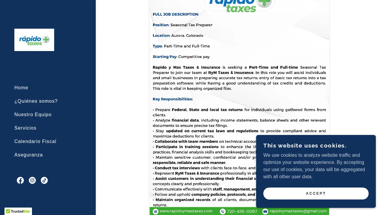 Rapido Income Tax Service page