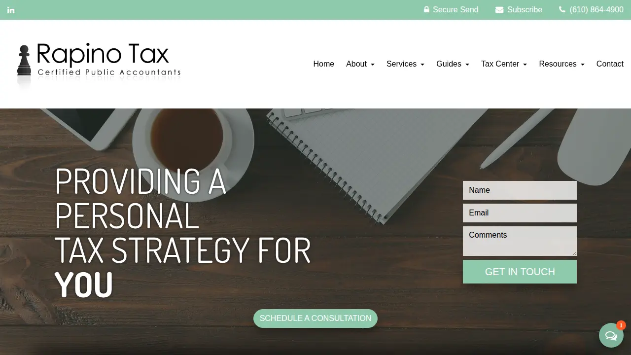 Rapino CPA website