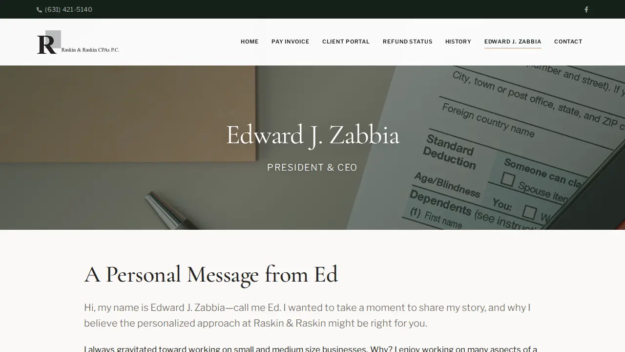 Raskin & Raskin CPA's PC page