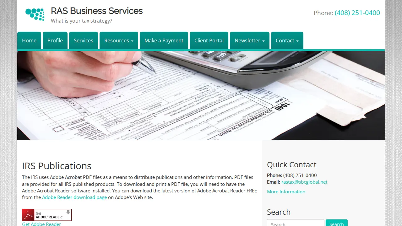 RAS Business Services page