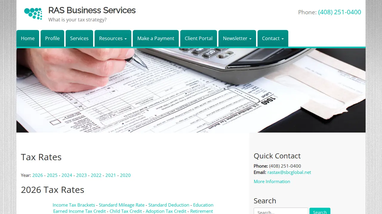 RAS Business Services page