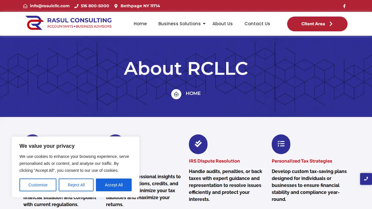 Rasul Consulting LLC page