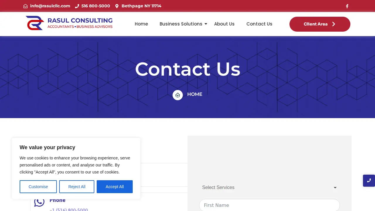 Rasul Consulting LLC page