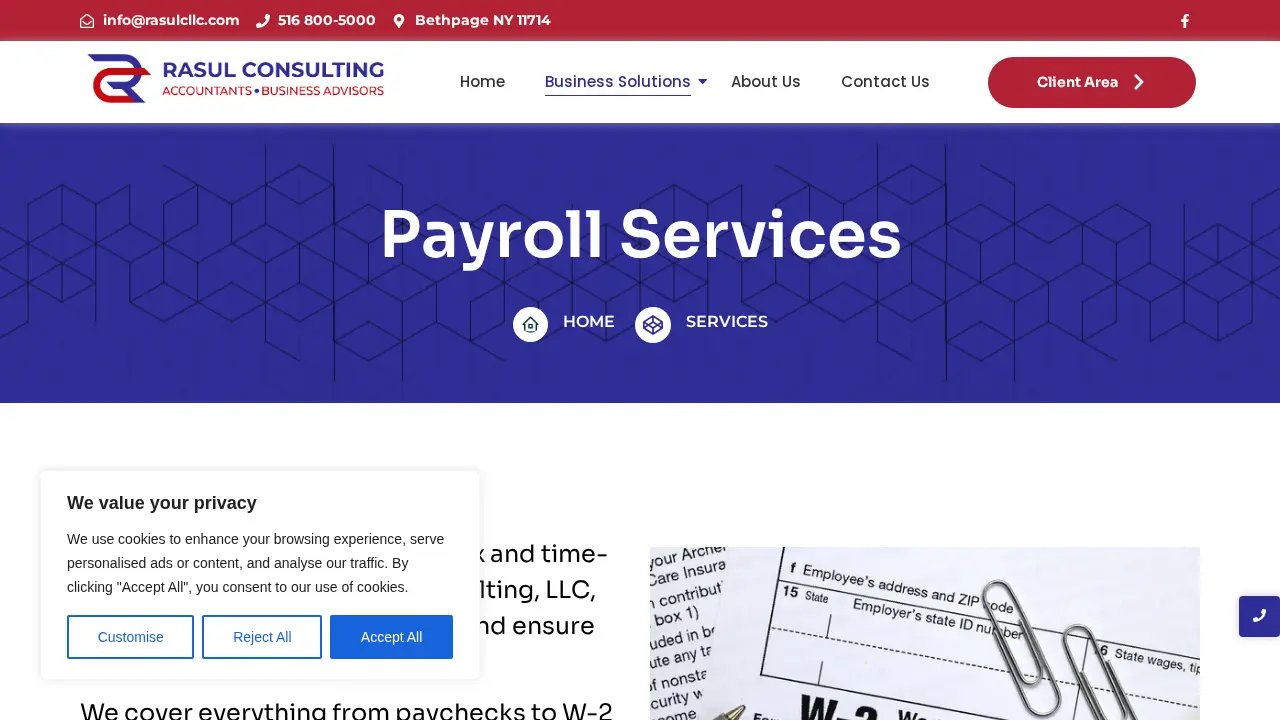 Rasul Consulting LLC page