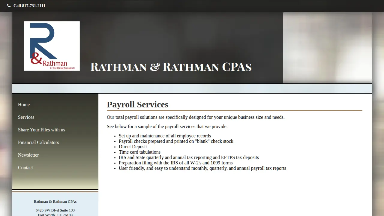 Rathman & Rathman CPA page