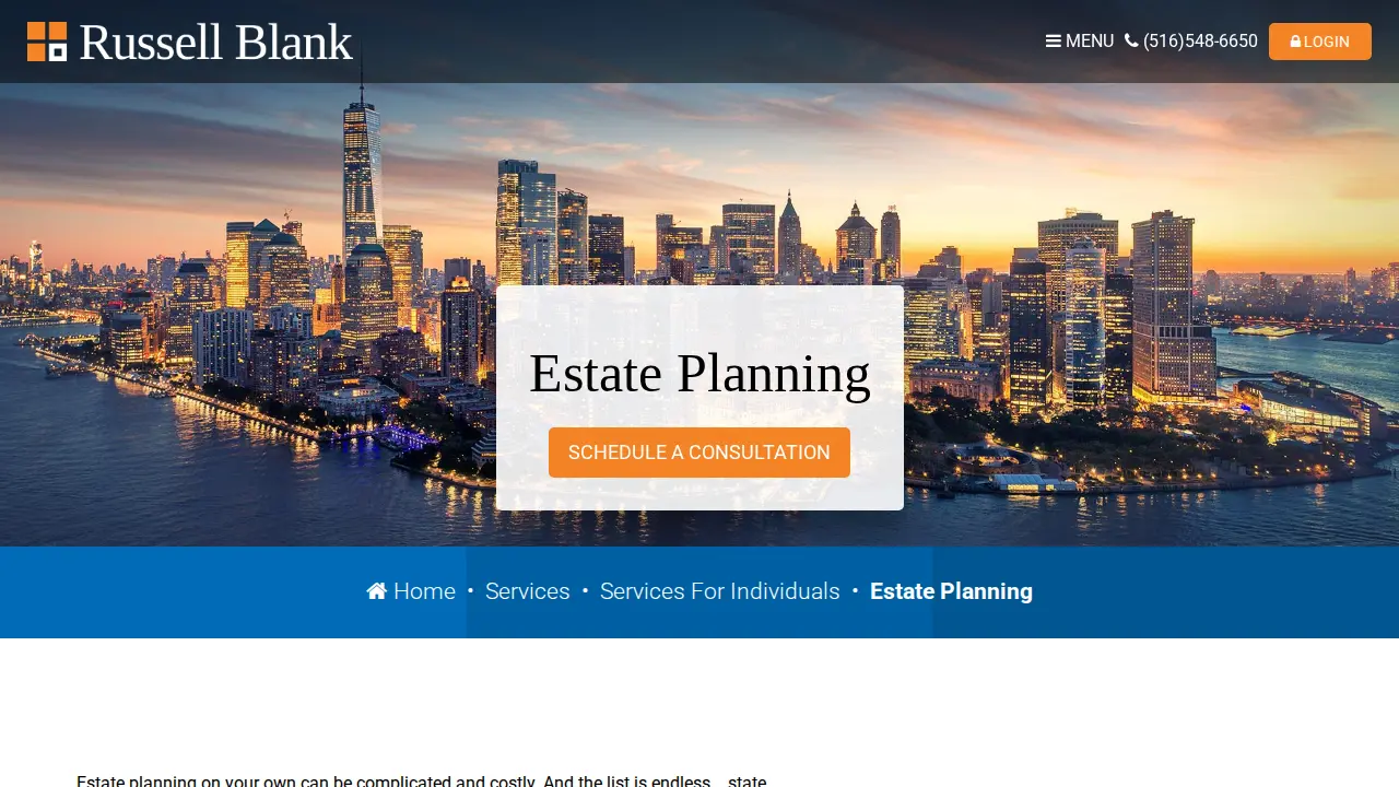 Russell Blank, CPA page