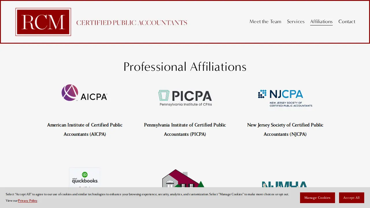 RCM Certified Public Accountants page