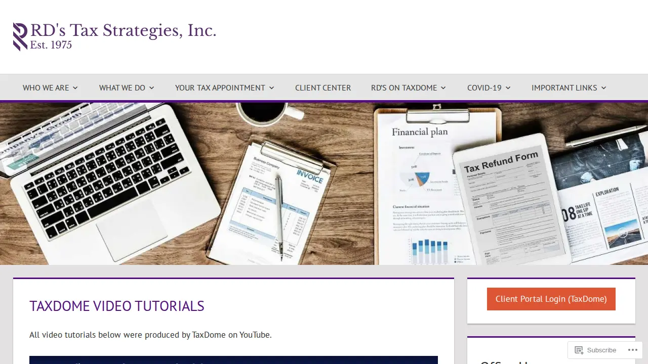 RD's Tax Strategies, Inc. page