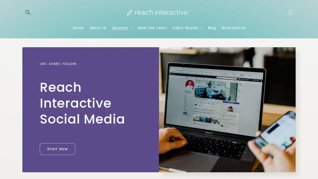 Reach Interactive page