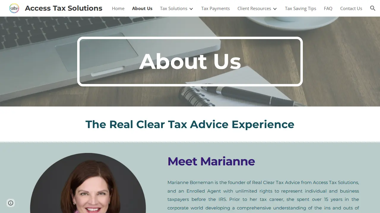 Access Tax Solutions page