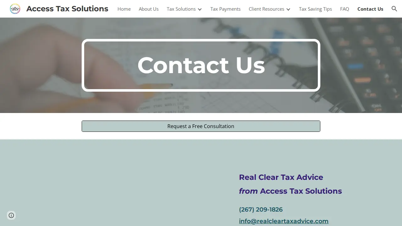 Access Tax Solutions page